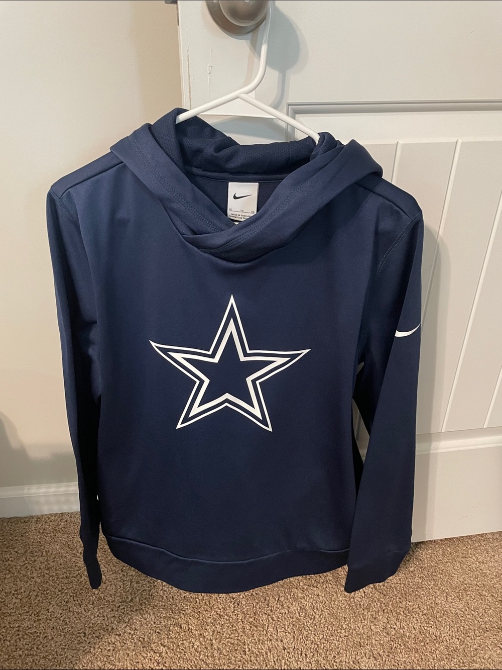 Nike Dri-Fit Navy Blue Dallas Cowboys Star Hoodie
